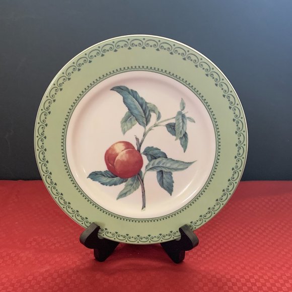 ANDREA BY SADEK WITHERTHUR ADAPTATION FRUIT DESIGN collectible plate, peach - Picture 1 of 5